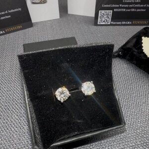 2CT DIAMOND STUD MOISSANITE EARRINGS